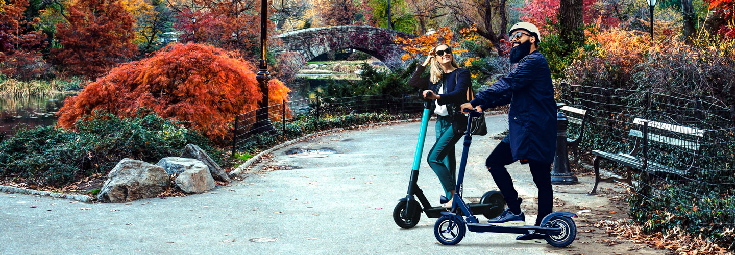 fall bike couple